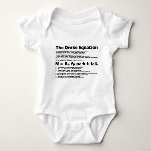 Drake_Equation Baby Strampler (Vorderseite)