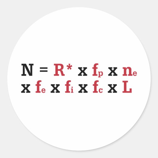Drake Equation Runder Aufkleber (Vorderseite)