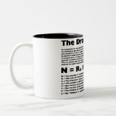 Drake_Equation Zweifarbige Tasse (Links)