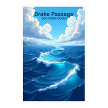 Drake-Passage Südpolarmeer Reiseplakat