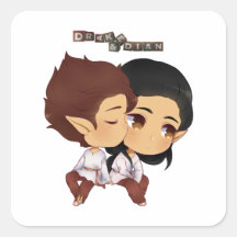 Drake und Dian Square Sticker