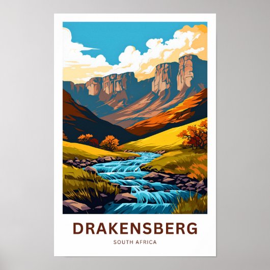 Drakensberg South Africa Travel Print Poster (Vorne)