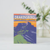 Drakensberg Südafrika Lesotho Postkarte (Stehend Vorderseite)