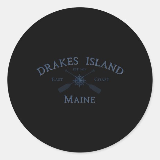 Drakes Island Maine Runder Aufkleber (Vorderseite)