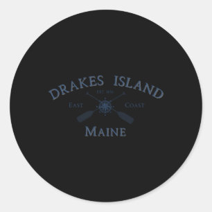 Drakes Island Maine Runder Aufkleber