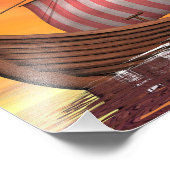 Drakkar oder Kreuzschiff - 3D-Darstellung Fotodruck (Ecke)