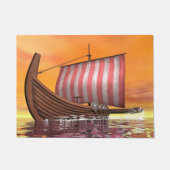 Drakkar oder Wikinger-Schiff - 3D übertragen Fußmatte (Vorderseite)