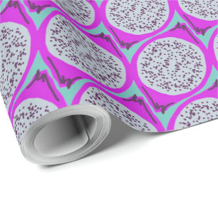 Drakonfrucht-Doodle-Wiederholungsmuster Geschenkpapier