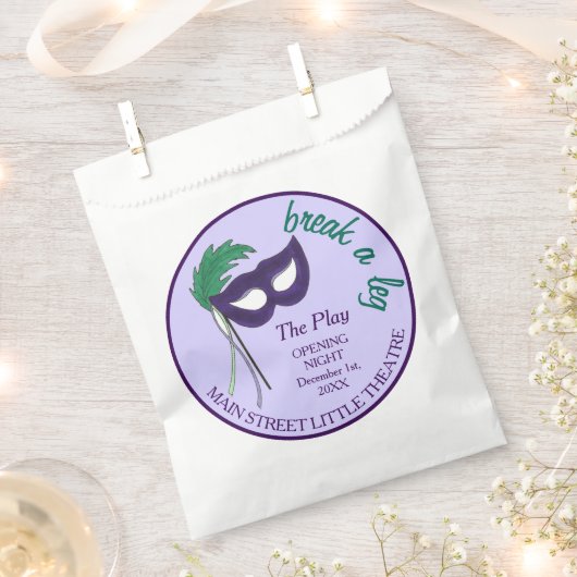 Drama Club Massivholz Party Geschenktütchen (Ausgeschnitten)