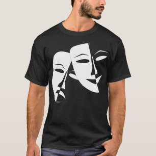 Drama Comedy Opera Theater Mask Happy Sad F T-Shirt
