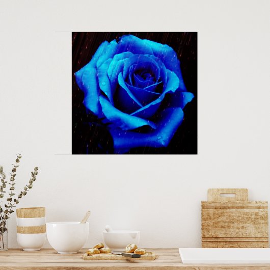 Drama der Blue Rose Poster Print (Küche)