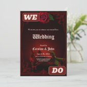 Drama der Liebe, die gotische Rose der Erinnerung. Einladung (Stehend Vorderseite)