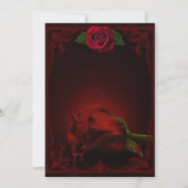 Drama der Liebe, die gotische Rose der Erinnerung. Einladung (Rückseite)