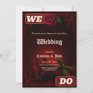 Drama der Liebe, die gotische Rose der Erinnerung. Einladung