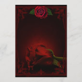 Drama der Liebe, die gotische Rose der Erinnerung. Menükarte (Rückseite)