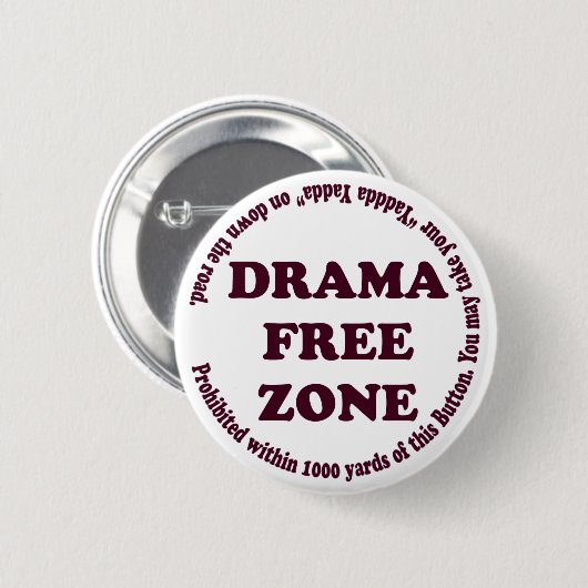 Drama-Freihafengebiet-Knopf Button (Vorne & Hinten)