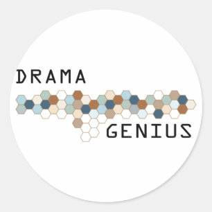 Drama Genius Runder Aufkleber