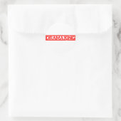 Drama King Briefmarke Runder Aufkleber (Tasche)