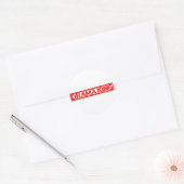 Drama King Briefmarke Runder Aufkleber (Umschlag)