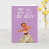 'Drama-Königin kommt durch!'.. Karte (Gelbe Blume)