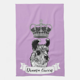 Drama-Königin-Lama Geschirrtuch