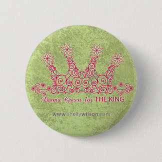 Drama-Königin-runder Knopf Button