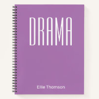Drama-Kurs Lila Personalisiertes Schulclub-Notizbu