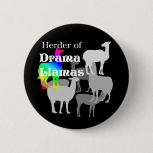 Drama-Lama-Hirten-Knopf Button