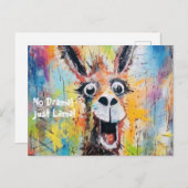 Drama Lama Personalisierbar | Funky Hipster Postkarte (Vorne/Hinten)