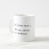 Drama-Lama sagt… Kaffeetasse (Vorderseite Links)