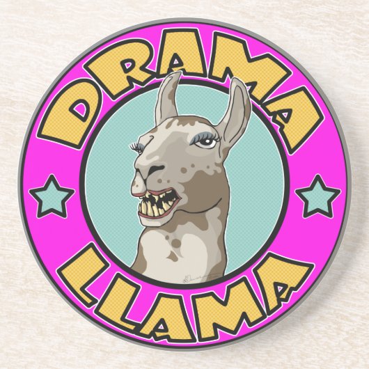 Drama-Lama, Sandstein Untersetzer (Vorne)