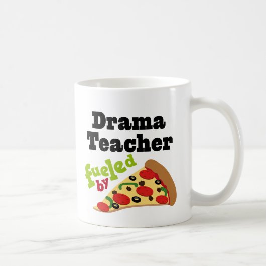 Drama-Lehrer-(lustige) Pizza Kaffeetasse (Rechts)