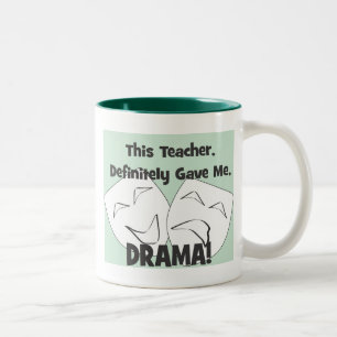 Drama-Lehrer-Tasse Zweifarbige Tasse