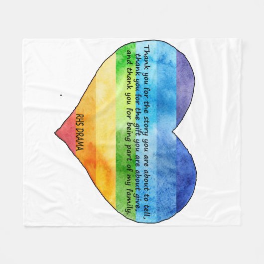 Drama Liebe Mittelblanken Fleecedecke (Vorderseite (Horizontal))