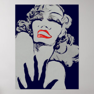Drama Lips ÄNDERN FARBE ~ Poster 16x12