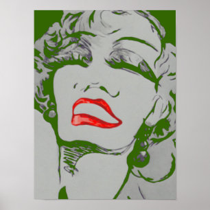 Drama Lips ÄNDERUNG FARBE ~ Poster 16x12