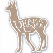 Drama Llama Aufkleber (Vorderseite)