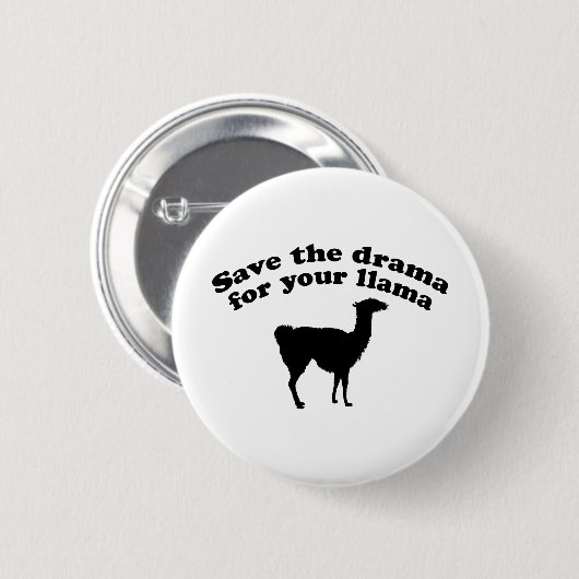 Drama Llama Button (Vorne & Hinten)