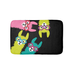 Drama Llama Colorful Camelid Bath Mat Badematte