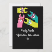 Drama Llama Colorful Camelid Einladung (Rückseite)