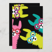 Drama Llama Colorful Camelid Einladung (Vorne/Hinten)