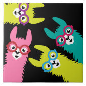 Drama Llama Colorful Camelid Fliese (Vorderseite)