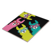 Drama Llama Colorful Camelid Fliese (Seite)