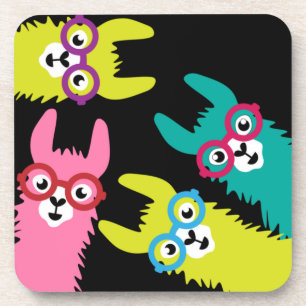 Drama Llama Colorful Camelid Getränkeuntersetzer