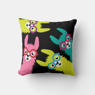 Drama Llama Colorful Camelid Kissen