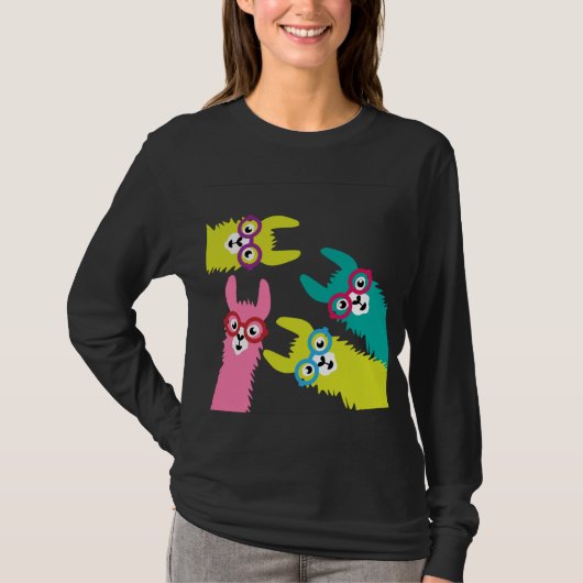 Drama Llama Colorful Camelid T - Shirt (Vorderseite)