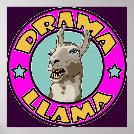 Drama Llama, Druck Poster (Vorne)