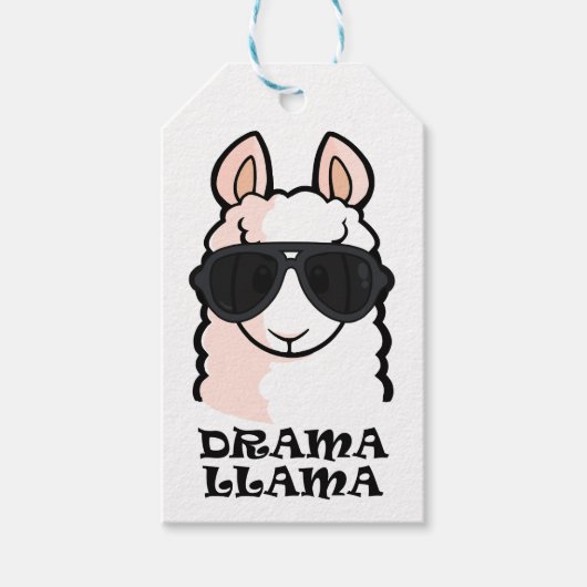 Drama Llama Geschenkanhänger (Vorderseite)