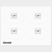 Drama Llama Got Drama Fütterte Mein Llama Ovaler Aufkleber (Blatt)