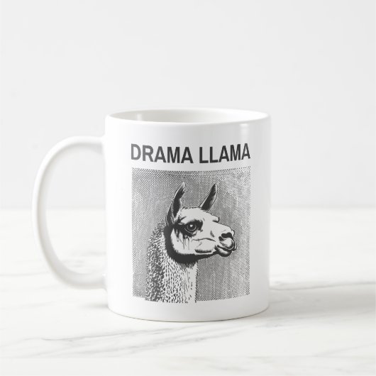 Drama Llama Lustiger Klassiker Tasse (Links)